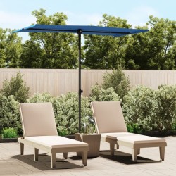 vidaXL Sonnenschirm mit Aluminium-Mast 180 x 110 cm Azurblau 