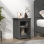 vidaXL Nachttisch Grau 40x35x55 cm Massivholz Kiefer vidaXL Nachttisch Grau 40x35x55 cm Massivholz Kiefer