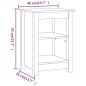 vidaXL Nachttisch Grau 40x35x55 cm Massivholz Kiefer vidaXL Nachttisch Grau 40x35x55 cm Massivholz Kiefer