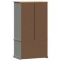 vidaXL Kleiderschrank VIGO Grau 90x55x176 cm Massivholz Kiefer vidaXL Kleiderschrank VIGO Grau 90x55x176 cm Massivholz Kiefer