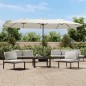 vidaXL Doppelsonnenschirm Sandweiß 449x245 cm vidaXL Doppelsonnenschirm Sandweiß 449x245 cm