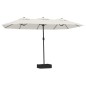 vidaXL Doppelsonnenschirm Sandweiß 449x245 cm vidaXL Doppelsonnenschirm Sandweiß 449x245 cm
