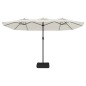vidaXL Doppelsonnenschirm Sandweiß 449x245 cm vidaXL Doppelsonnenschirm Sandweiß 449x245 cm