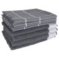 vidaXL 12-tlg. Handtuch-Set Grau Baumwolle vidaXL 12-tlg. Handtuch-Set Grau Baumwolle