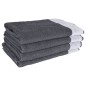 vidaXL 12-tlg. Handtuch-Set Grau Baumwolle vidaXL 12-tlg. Handtuch-Set Grau Baumwolle