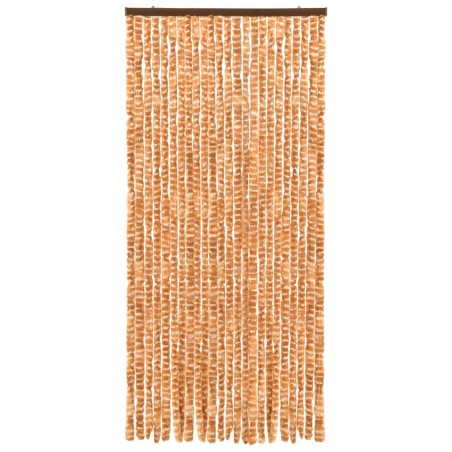 vidaXL Insektenschutz-Vorhang Ocker und Weiß 90x220 cm Chenille