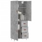 Highboard Betongrau 69,5x34x180 cm Holzwerkstoff Highboard Betongrau 69,5x34x180 cm Holzwerkstoff