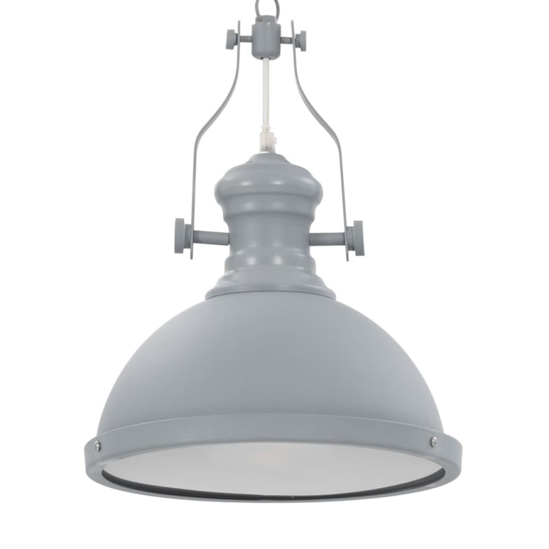 vidaXL Deckenleuchte Grau Rund E27 vidaXL Deckenleuchte Grau Rund E27