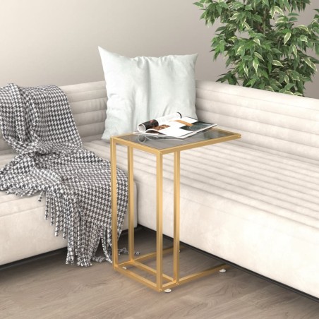 vidaXL Computer-Beistelltisch Schwarz 50x35x65 cm Hartglas