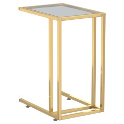 vidaXL Computer-Beistelltisch Schwarz 50x35x65 cm Hartglas