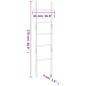 vidaXL Handtuchleiter 170 cm Massivholz Nussbaum vidaXL Handtuchleiter 170 cm Massivholz Nussbaum