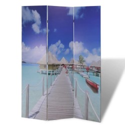 vidaXL Raumteiler klappbar 120 x 170 cm Strand 