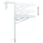 vidaXL Balkonhängetisch Weiß 60 x 64 x 83,5 cm Kunststoff Rattanoptik vidaXL Balkonhängetisch Weiß 60 x 64 x 83,5 cm Kunststoff Rattanoptik