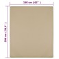 vidaXL Spannbettlaken Jersey Taupe 160x200 cm Baumwolle vidaXL Spannbettlaken Jersey Taupe 160x200 cm Baumwolle