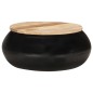vidaXL Couchtisch Schwarz 68x68x30 cm Massivholz Mango vidaXL Couchtisch Schwarz 68x68x30 cm Massivholz Mango