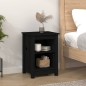 vidaXL Nachttische 2 Stk. Schwarz 40x35x55 cm Massivholz Kiefer vidaXL Nachttische 2 Stk. Schwarz 40x35x55 cm Massivholz Kiefer