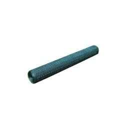 vidaXL Drahtzaun für Hühner Verzinkt mit PVC-Beschichtung 25x0,5m Grün