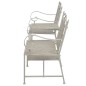 vidaXL 2-Sitzer-Gartenbank 161 cm Stahl Grau vidaXL 2-Sitzer-Gartenbank 161 cm Stahl Grau