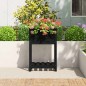 vidaXL Pflanzkübel mit Ablage Schwarz 54x34,5x81 cm Massivholz Kiefer vidaXL Pflanzkübel mit Ablage Schwarz 54x34,5x81 cm Massivholz Kiefer
