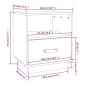 vidaXL Nachttisch 40x34x45 cm Massivholz Kiefer vidaXL Nachttisch 40x34x45 cm Massivholz Kiefer
