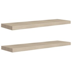 vidaXL Schwebende Wandregale 2 Stk. Eichefarben 90x23,5x3,8 cm MDF