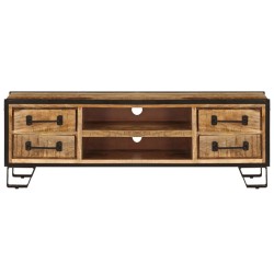 vidaXL TV-Regal mit Schubladen 120 x 30 x 40 cm Massivholz Mango