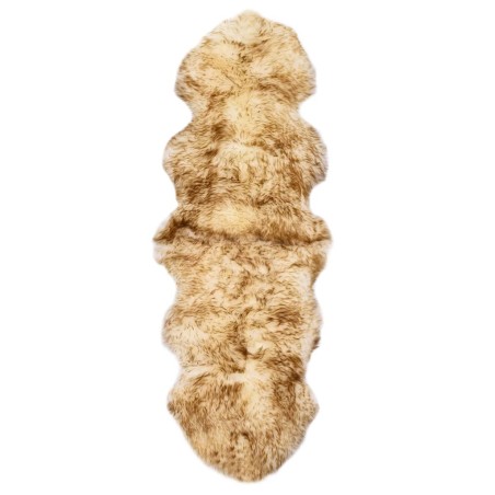 vidaXL Schaffell-Teppich 60×180 cm Braun Mélange