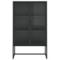 vidaXL Highboard Schwarz 80x35x135 cm Stahl und Gehärtetes Glas vidaXL Highboard Schwarz 80x35x135 cm Stahl und Gehärtetes Glas
