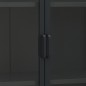 vidaXL Highboard Schwarz 80x35x135 cm Stahl und Gehärtetes Glas vidaXL Highboard Schwarz 80x35x135 cm Stahl und Gehärtetes Glas