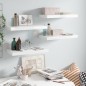 vidaXL Schwebende Wandregale 4 Stk. Hochglanz-Weiß 50x23x3,8cm MDF vidaXL Schwebende Wandregale 4 Stk. Hochglanz-Weiß 50x23x3,8cm MDF