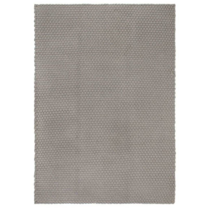 vidaXL Teppich Rechteckig Grau 180x250 cm Baumwolle vidaXL Teppich Rechteckig Grau 180x250 cm Baumwolle