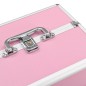 vidaXL Kosmetikkoffer 22x30x21 cm Rosa Aluminium vidaXL Kosmetikkoffer 22x30x21 cm Rosa Aluminium