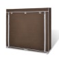 vidaXL Stoff Schuhschrank mit Abdeckung 115 x 28 x 110 cm Braun vidaXL Stoff Schuhschrank mit Abdeckung 115 x 28 x 110 cm Braun