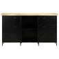 vidaXL Sideboard 140x38x76 cm Raues Mangoholz vidaXL Sideboard 140x38x76 cm Raues Mangoholz