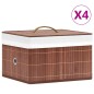vidaXL Bambus Aufbewahrungsboxen 4 Stk. Braun vidaXL Bambus Aufbewahrungsboxen 4 Stk. Braun