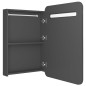 vidaXL LED-Bad-Spiegelschrank Grau 60x11x80 cm vidaXL LED-Bad-Spiegelschrank Grau 60x11x80 cm