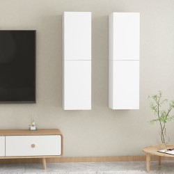 vidaXL TV-Schränke 2 Stk. Weiß 30,5x30x110 cm Holzwerkstoff