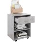 vidaXL Rollschrank Betongrau 46x36x59 cm Holzwerkstoff vidaXL Rollschrank Betongrau 46x36x59 cm Holzwerkstoff