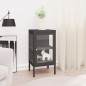 vidaXL Sideboard Anthrazit 38x35x70 cm Stahl und Glas vidaXL Sideboard Anthrazit 38x35x70 cm Stahl und Glas