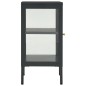 vidaXL Sideboard Anthrazit 38x35x70 cm Stahl und Glas vidaXL Sideboard Anthrazit 38x35x70 cm Stahl und Glas