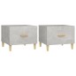 vidaXL Couchtische 2 Stk. Betongrau 50x50x40 cm Holzwerkstoff vidaXL Couchtische 2 Stk. Betongrau 50x50x40 cm Holzwerkstoff