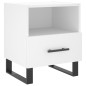 vidaXL Nachttisch Weiß 40x35x47,5 cm Holzwerkstoff vidaXL Nachttisch Weiß 40x35x47,5 cm Holzwerkstoff