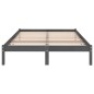 vidaXL Massivholzbett Grau 150x200 cm vidaXL Massivholzbett Grau 150x200 cm