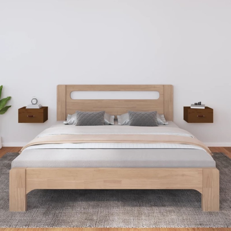 vidaXL Wand-Nachttische 2 Stk. Honigbraun 40x29,5x22 cm vidaXL Wand-Nachttische 2 Stk. Honigbraun 40x29,5x22 cm