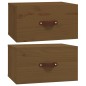 vidaXL Wand-Nachttische 2 Stk. Honigbraun 40x29,5x22 cm vidaXL Wand-Nachttische 2 Stk. Honigbraun 40x29,5x22 cm