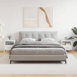 vidaXL Nachttische 2 Stk. Hochglanz-Weiß 40x35x47,5 cm Holzwerkstoff