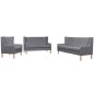 vidaXL 3-tlg. Sofa-Set Stoff Grau vidaXL 3-tlg. Sofa-Set Stoff Grau