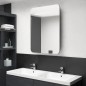 vidaXL LED-Bad-Spiegelschrank Glänzendes Grau 60x11x80 cm vidaXL LED-Bad-Spiegelschrank Glänzendes Grau 60x11x80 cm
