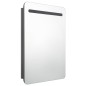 vidaXL LED-Bad-Spiegelschrank Glänzendes Grau 60x11x80 cm vidaXL LED-Bad-Spiegelschrank Glänzendes Grau 60x11x80 cm