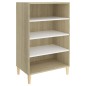 vidaXL Sideboard Weiß Sonoma-Eiche 57x35x90 cm Holzwerkstoff vidaXL Sideboard Weiß Sonoma-Eiche 57x35x90 cm Holzwerkstoff